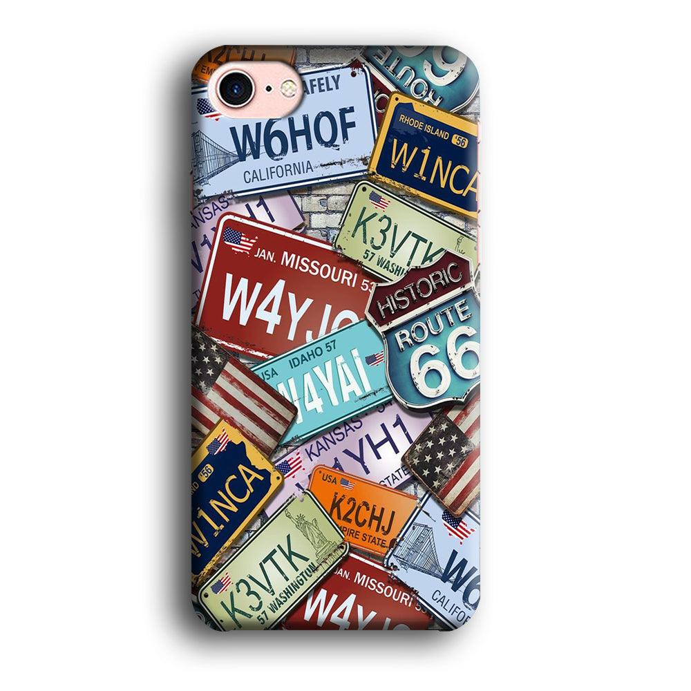 Street Signs USA iPhone SE 2020 Case-Plastic / Full Wrap (3D Case)-Xtracase