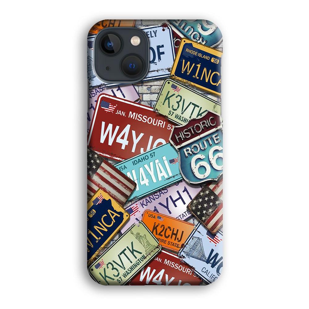 Street Signs USA iPhone 13 Mini Case-Plastic / Full Wrap (3D Case)-Xtracase