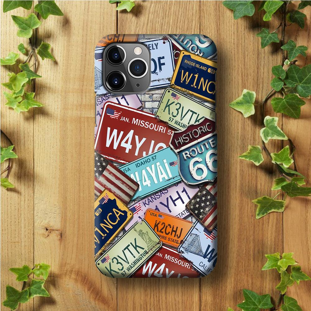 Street Signs USA iPhone 11 Pro Max Case-Plastic / Full Wrap (3D Case)-Xtracase