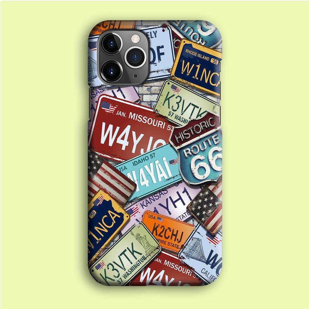 Street Signs USA iPhone 12 Pro Case-Plastic / Full Wrap (3D Case)-Xtracase