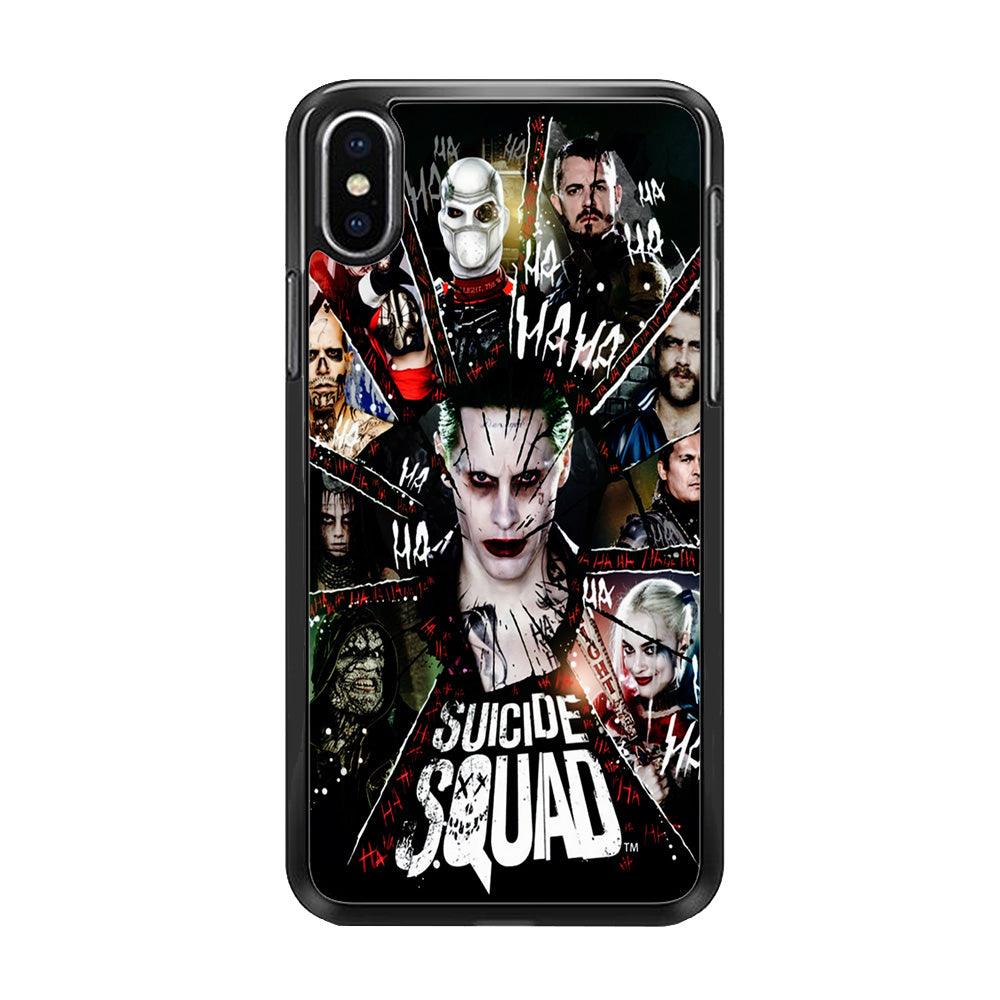 Suicide Squad Character iPhone X Case-Rubber / Black (2D Case)-Xtracase