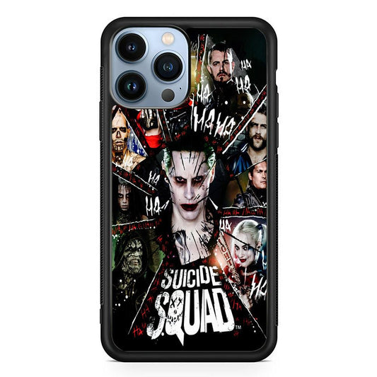Suicide Squad Character iPhone 13 Pro Max Case-Rubber / Black (2D Case)-Xtracase