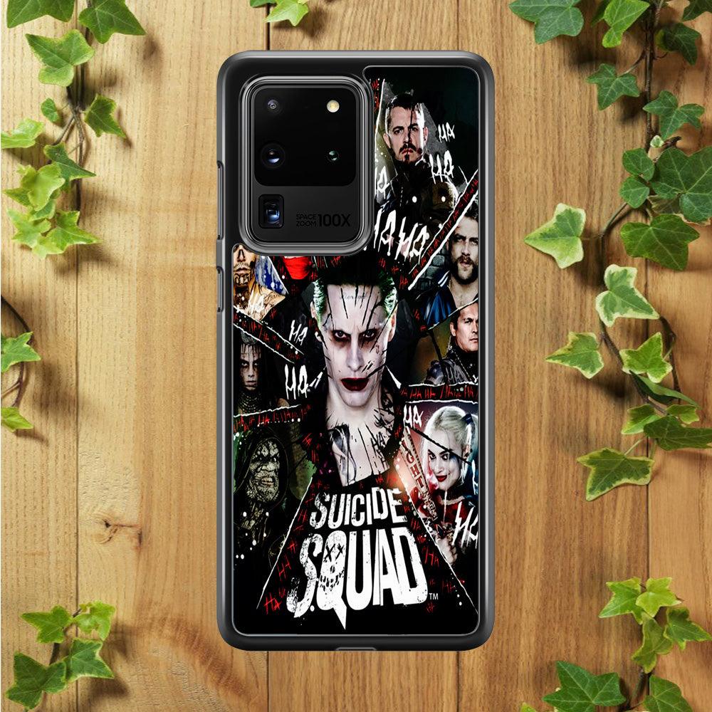 Suicide Squad Character Samsung Galaxy S20 Ultra Case-Rubber / Black (2D Case)-Xtracase