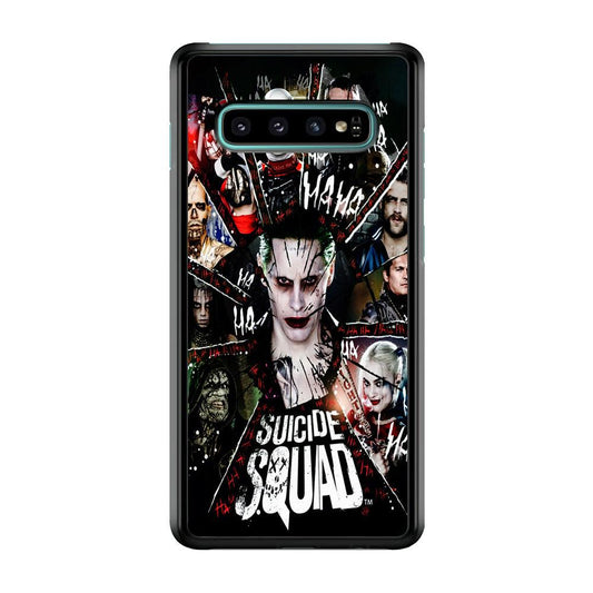 Suicide Squad Character Samsung Galaxy S10 Case-Rubber / Black (2D Case)-Xtracase