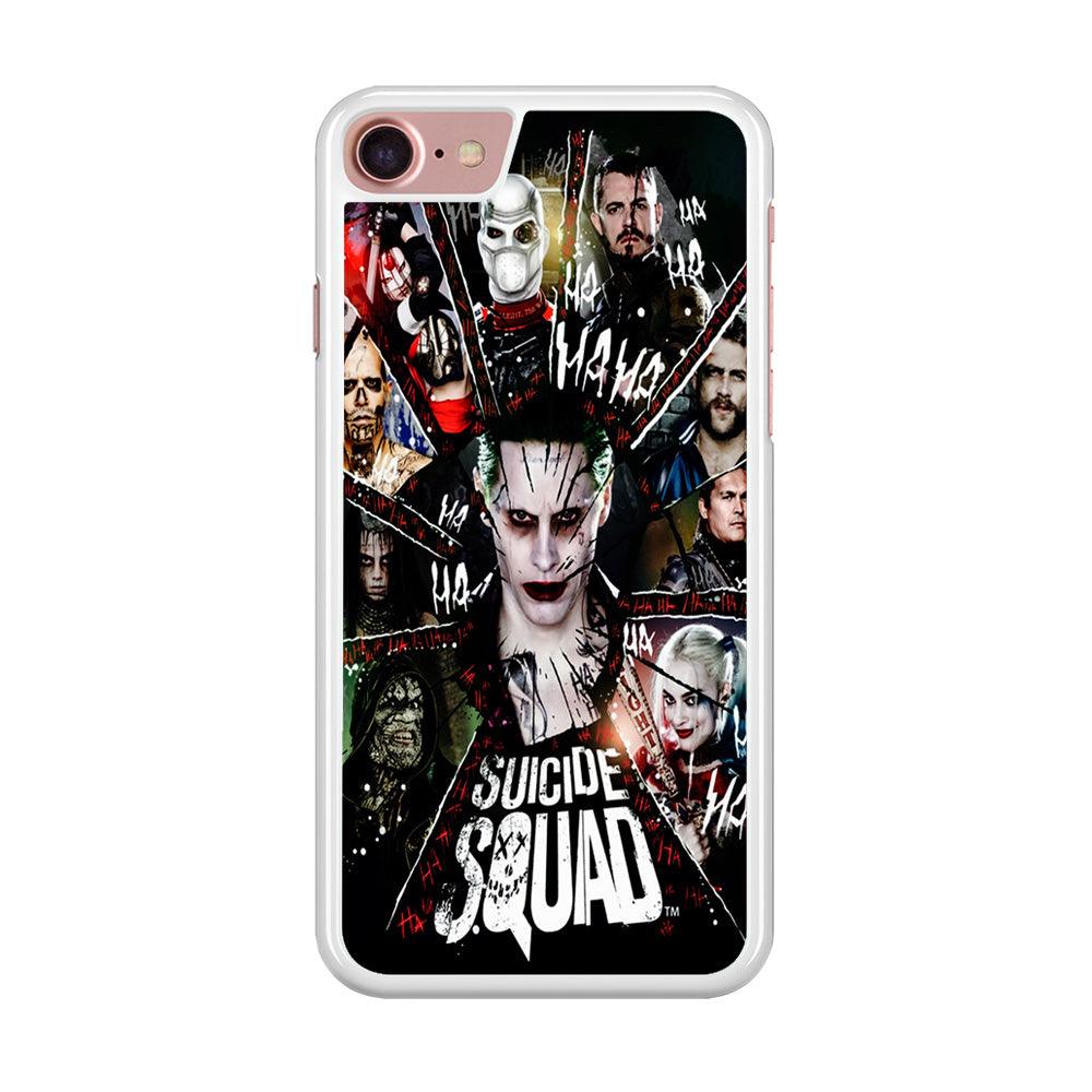 Suicide Squad Character iPhone 8 Case-Rubber / White (2D Case)-Xtracase