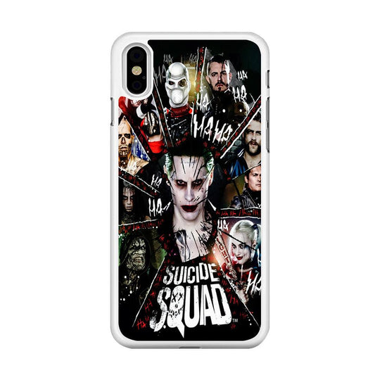 Suicide Squad Character iPhone Xs Max Case-Rubber / White (2D Case)-Xtracase