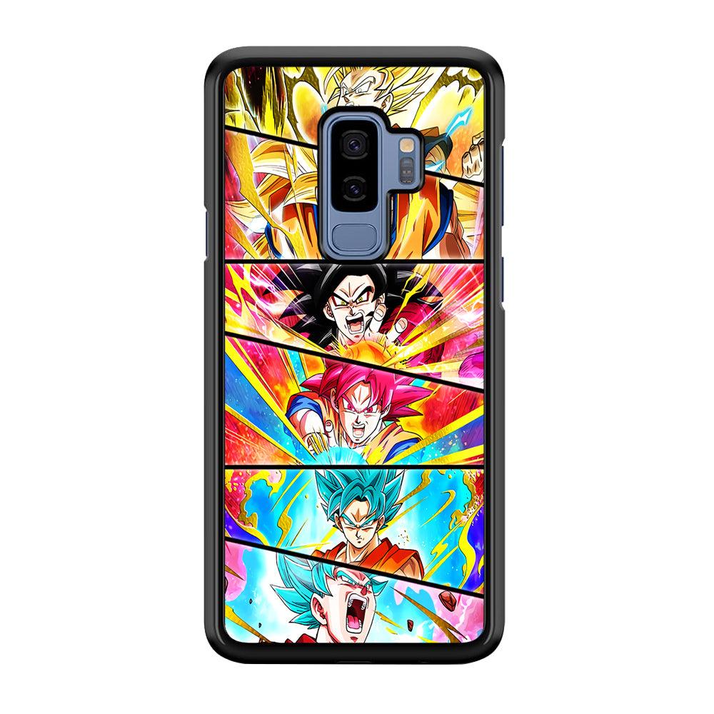 Super Saiyan Goku Collage Samsung Galaxy S9 Plus Case-Rubber / White (2D Case)-Xtracase