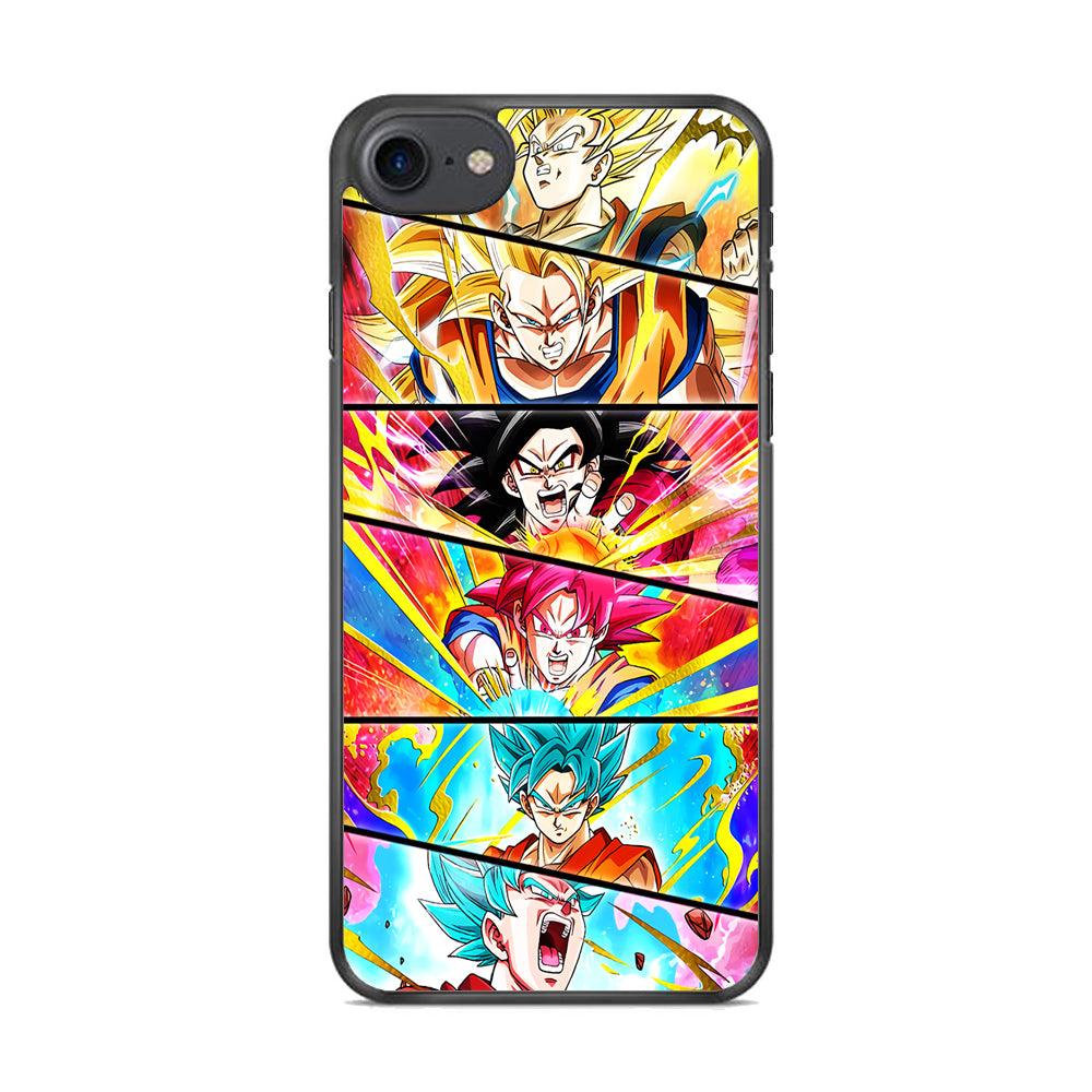 Super Saiyan Goku Collage iPhone 7 Case-Rubber / Black (2D Case)-Xtracase