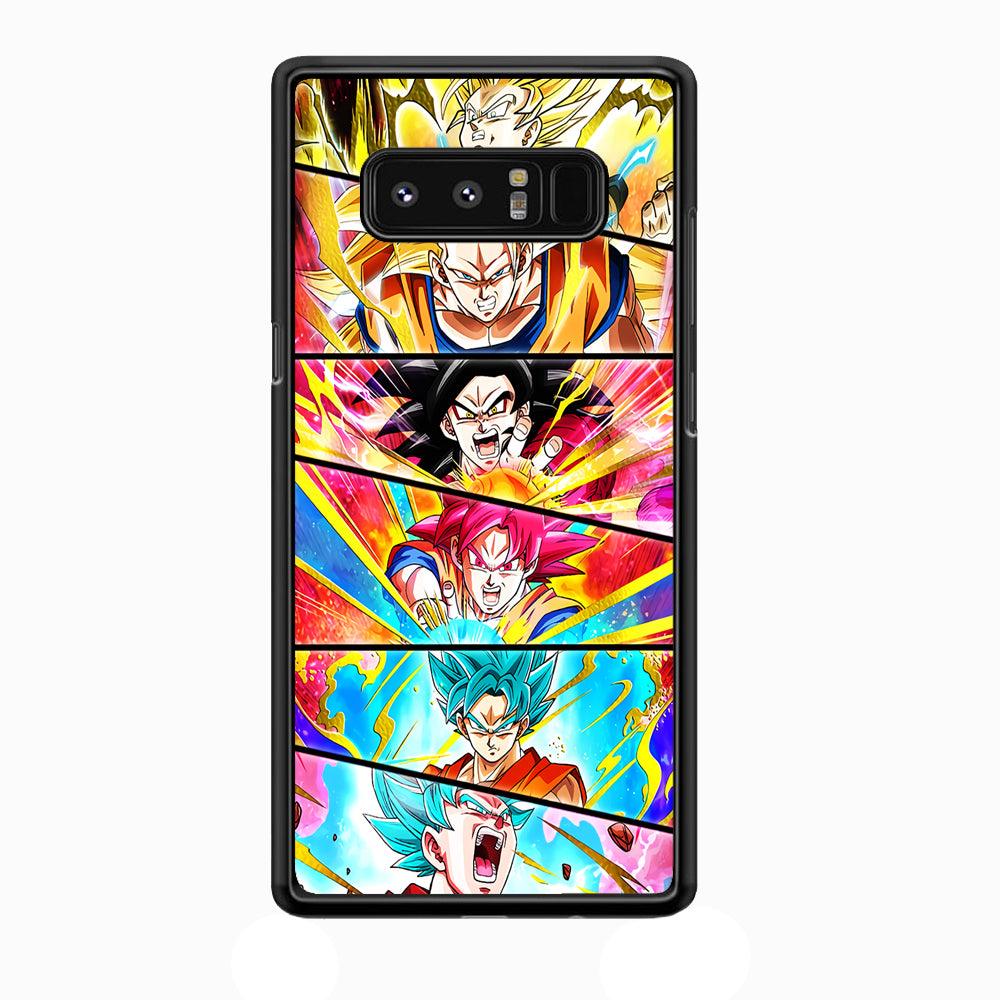 Super Saiyan Goku Collage Samsung Galaxy Note 8 Case-Rubber / Black (2D Case)-Xtracase