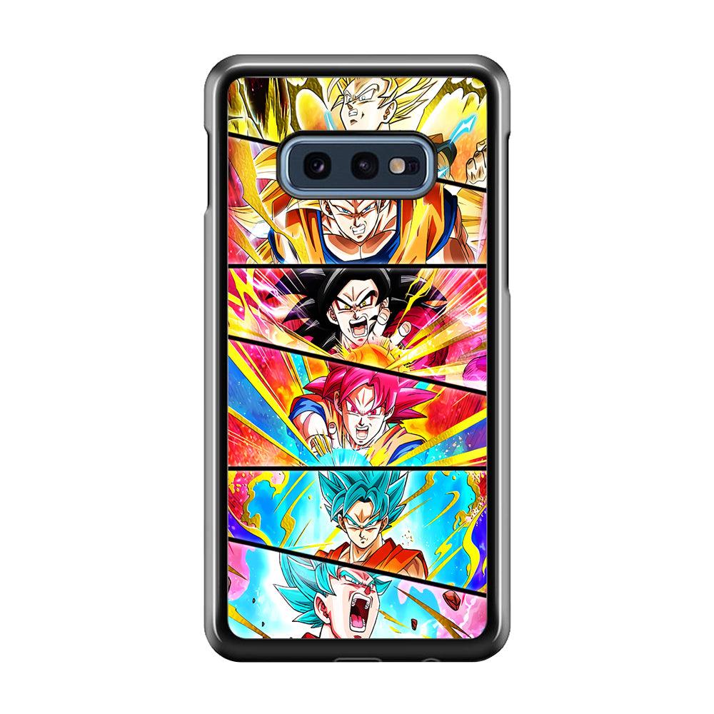 Super Saiyan Goku Collage Samsung Galaxy S10E Case-Rubber / Black (2D Case)-Xtracase