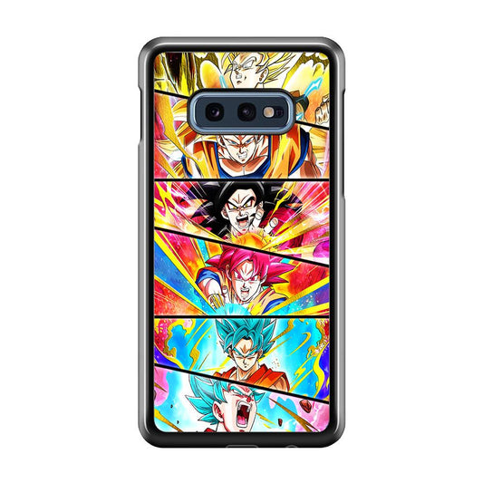 Super Saiyan Goku Collage Samsung Galaxy S10E Case-Rubber / Black (2D Case)-Xtracase