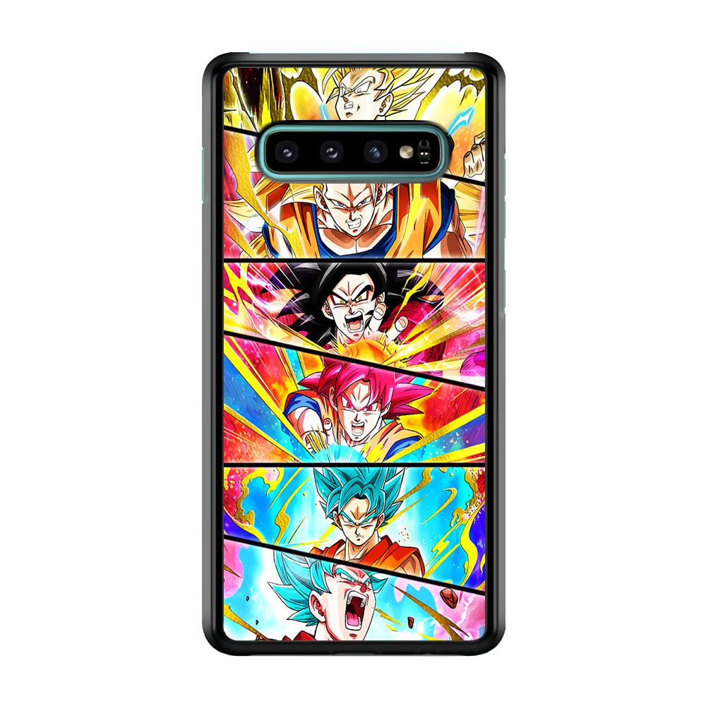 Super Saiyan Goku Collage Samsung Galaxy S10 Case-Plastic / Full Wrap (3D Case)-Xtracase