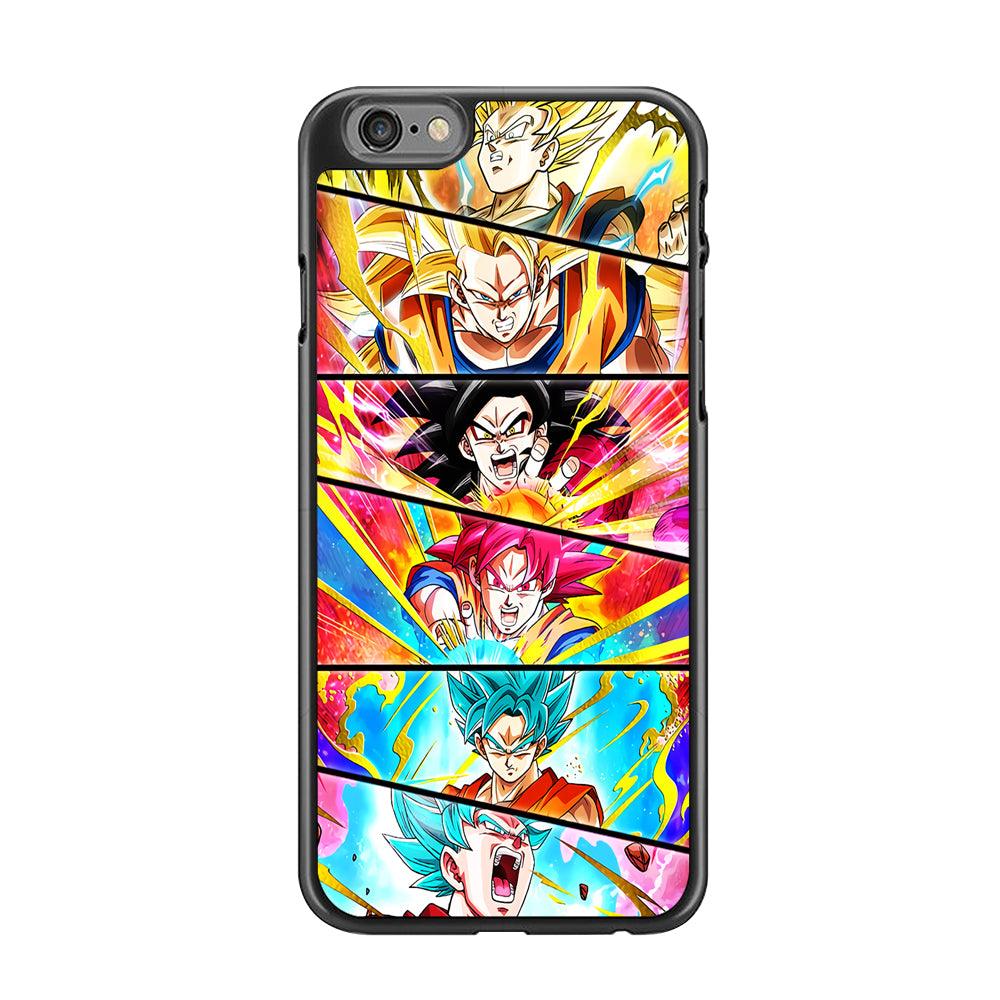 Super Saiyan Goku Collage iPhone 6 | 6s Case-Rubber / Black (2D Case)-Xtracase