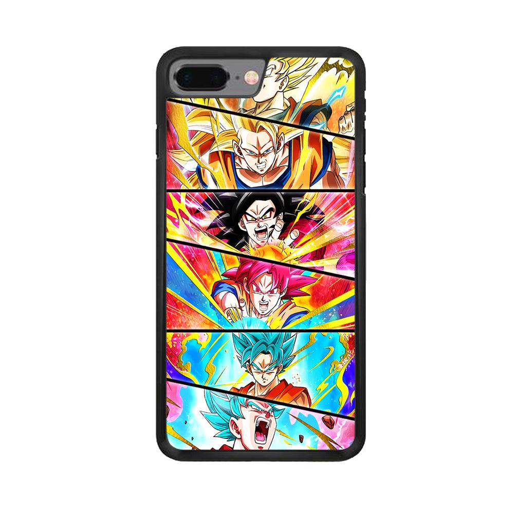 Super Saiyan Goku Collage iPhone 7 Plus Case-Rubber / Black (2D Case)-Xtracase