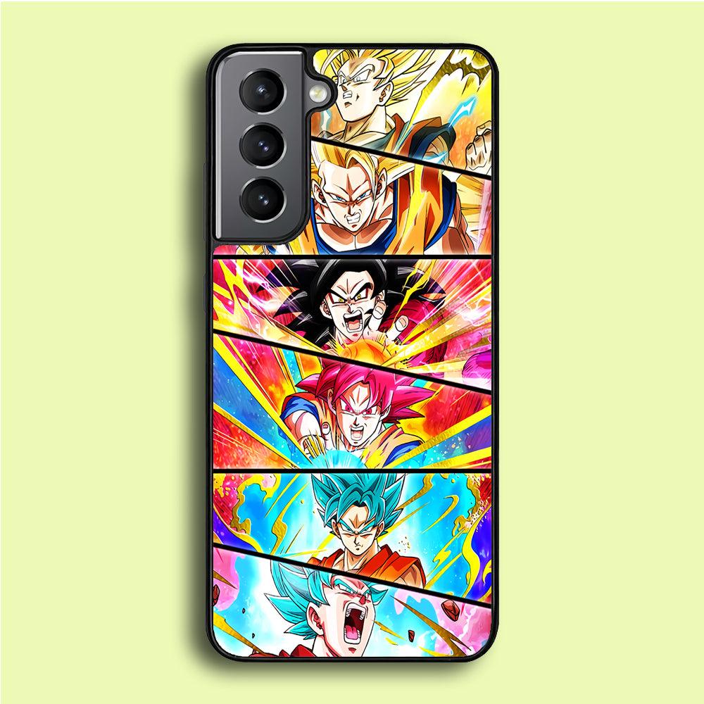 Super Saiyan Goku Collage Samsung Galaxy A16 Case-Rubber / White (2D Case)-Xtracase