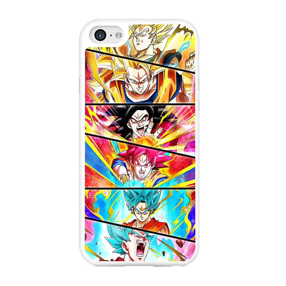 Super Saiyan Goku Collage iPhone 6 | 6s Case-Rubber / White (2D Case)-Xtracase