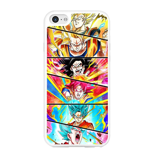 Super Saiyan Goku Collage iPhone 6 | 6s Case-Rubber / White (2D Case)-Xtracase