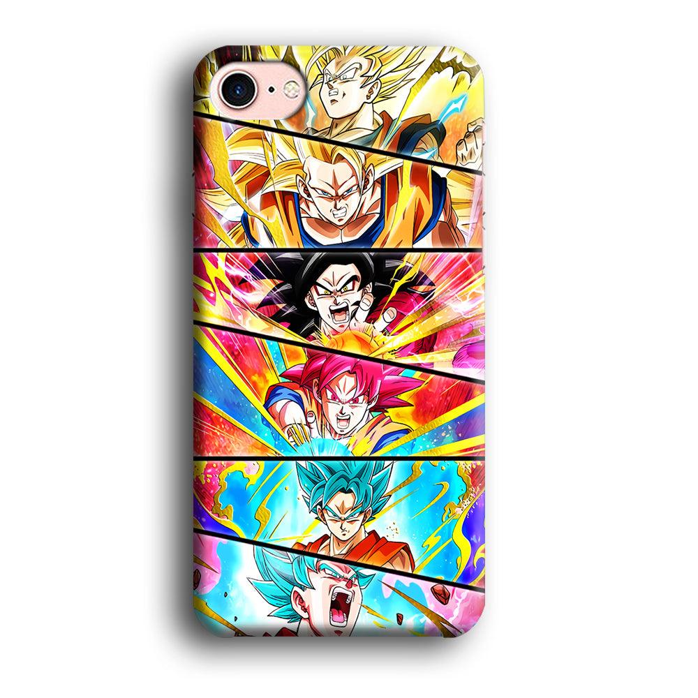 Super Saiyan Goku Collage iPhone SE 2020 Case-Plastic / Full Wrap (3D Case)-Xtracase