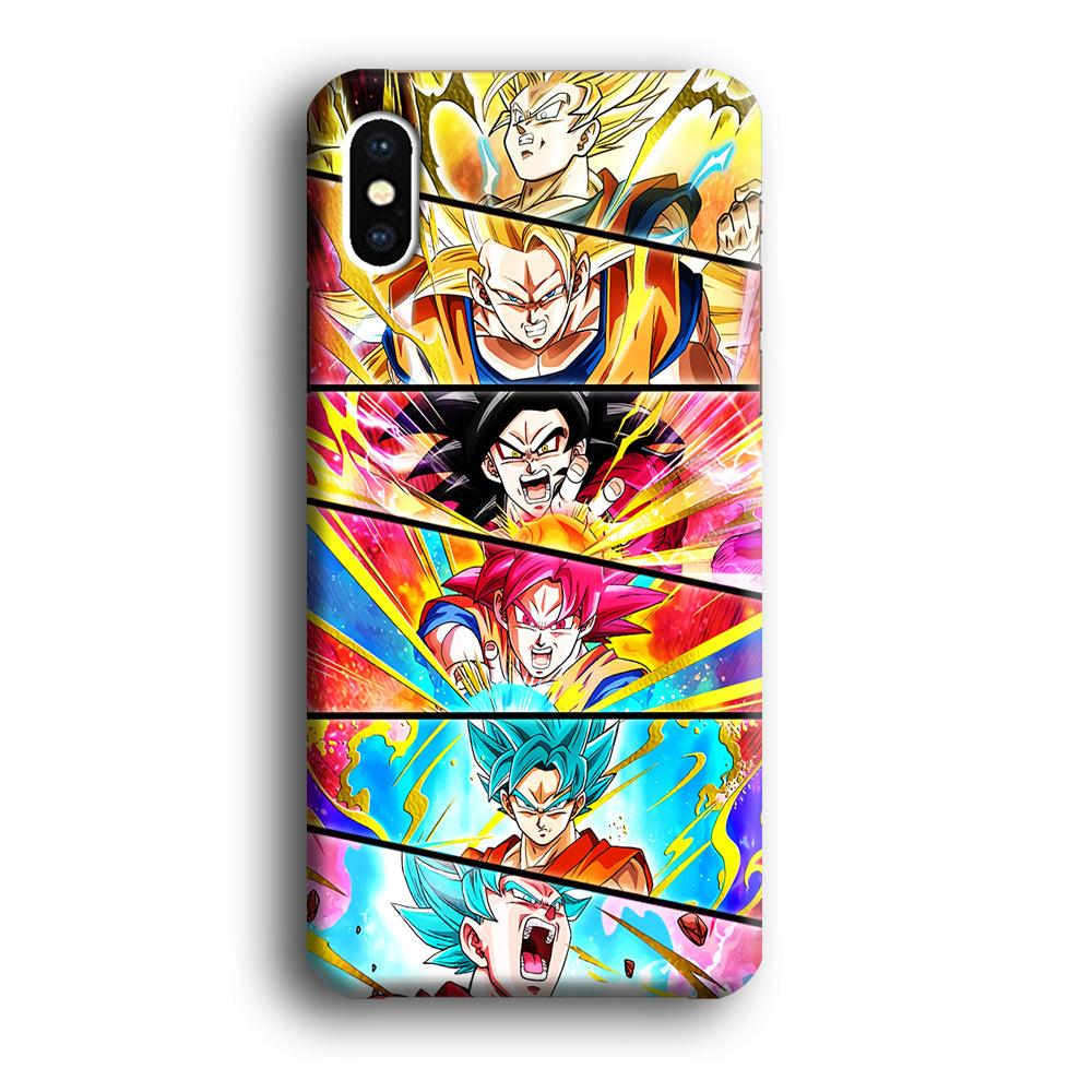 Super Saiyan Goku Collage iPhone X Case-Plastic / Full Wrap (3D Case)-Xtracase