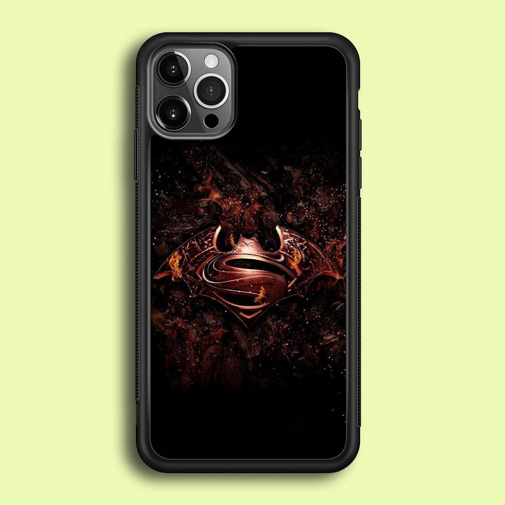 Superman 003 iPhone 12 Pro Case-Rubber / Black (2D Case)-Xtracase