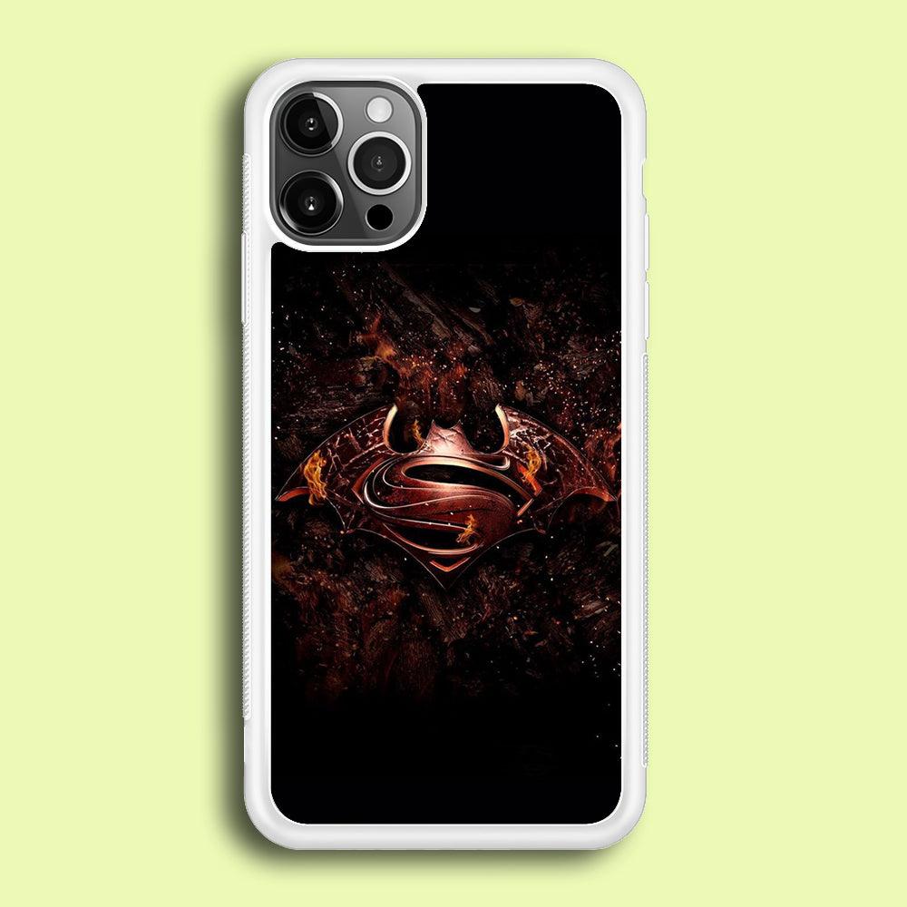 Superman 003 iPhone 12 Pro Case-Rubber / White (2D Case)-Xtracase