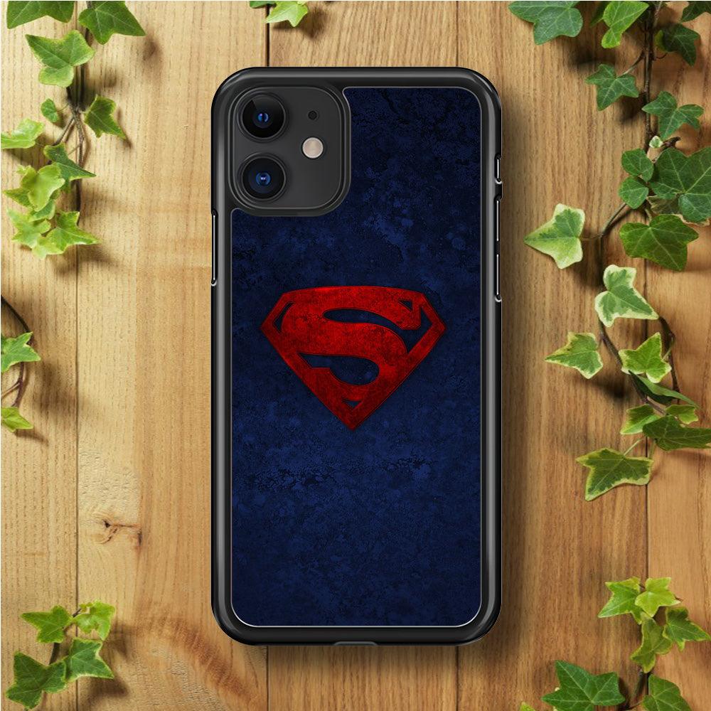 Superman Logo iPhone 11 Case-Rubber / Black (2D Case)-Xtracase