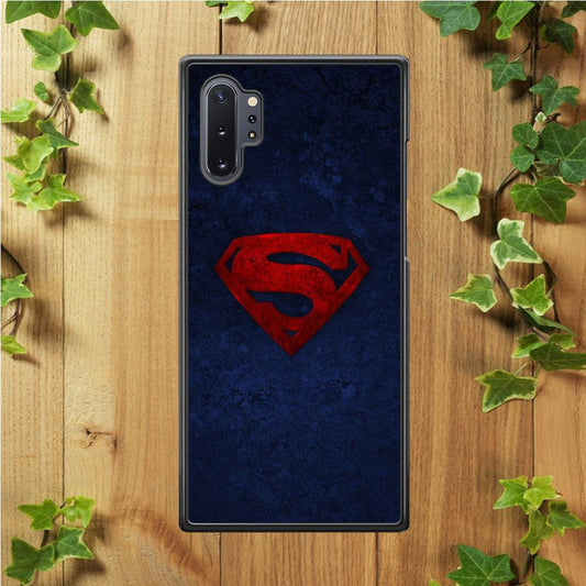 Superman Logo Samsung Galaxy Note 10 Plus Case-Rubber / Black (2D Case)-Xtracase