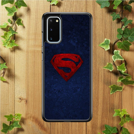 Superman Logo Samsung Galaxy S20 Case-Rubber / White (2D Case)-Xtracase