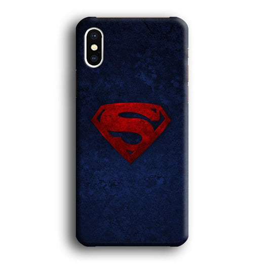 Superman Logo iPhone Xs Case-Plastic / Full Wrap (3D Case)-Xtracase