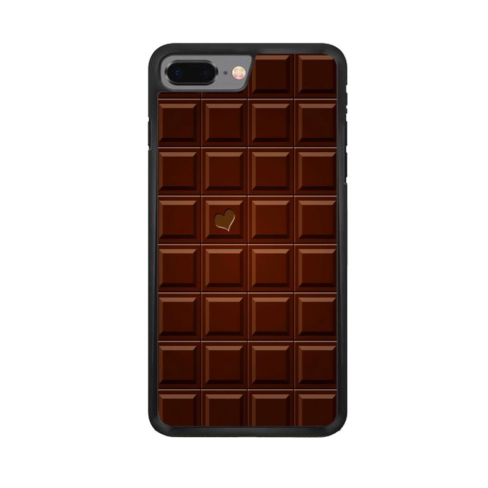 Sweet Chocolate iPhone 8 Plus Case-Rubber / Black (2D Case)-Xtracase