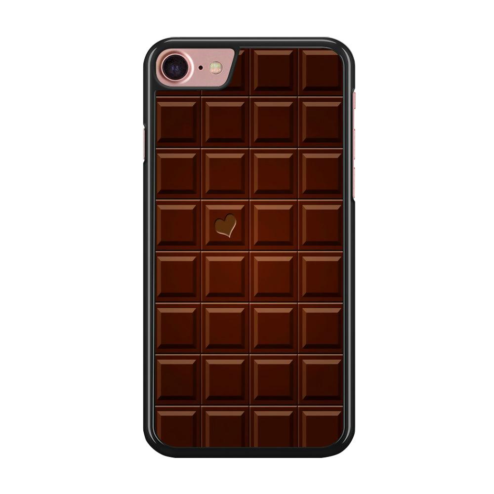 Sweet Chocolate iPhone 8 Case-Rubber / Black (2D Case)-Xtracase