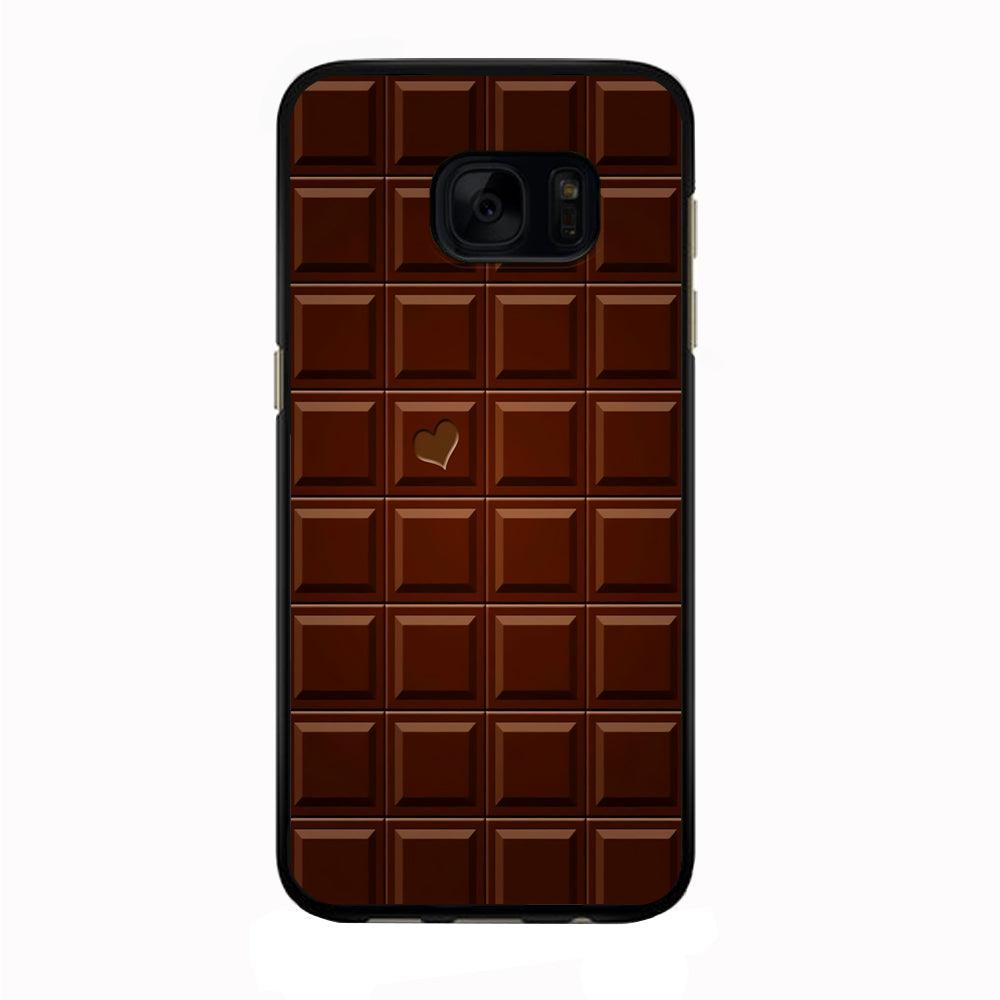 Sweet Chocolate Samsung Galaxy S7 Edge Case-Rubber / Black (2D Case)-Xtracase