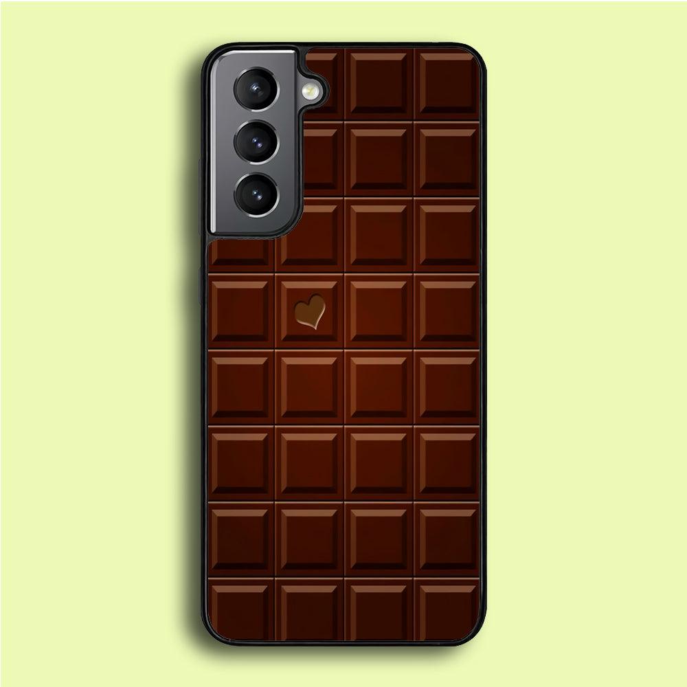 Sweet Chocolate Samsung Galaxy S21 Plus Case-Rubber / White (2D Case)-Xtracase