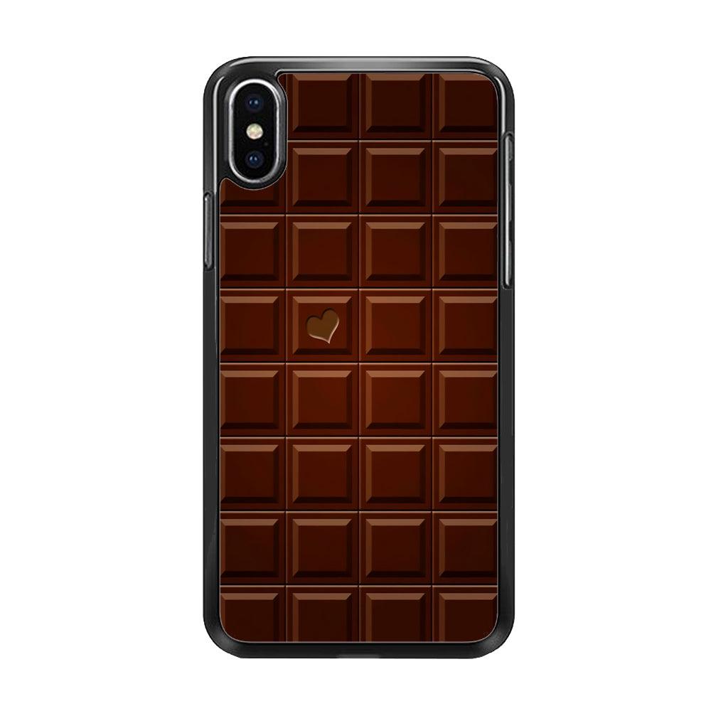 Sweet Chocolate iPhone X Case-Rubber / Black (2D Case)-Xtracase