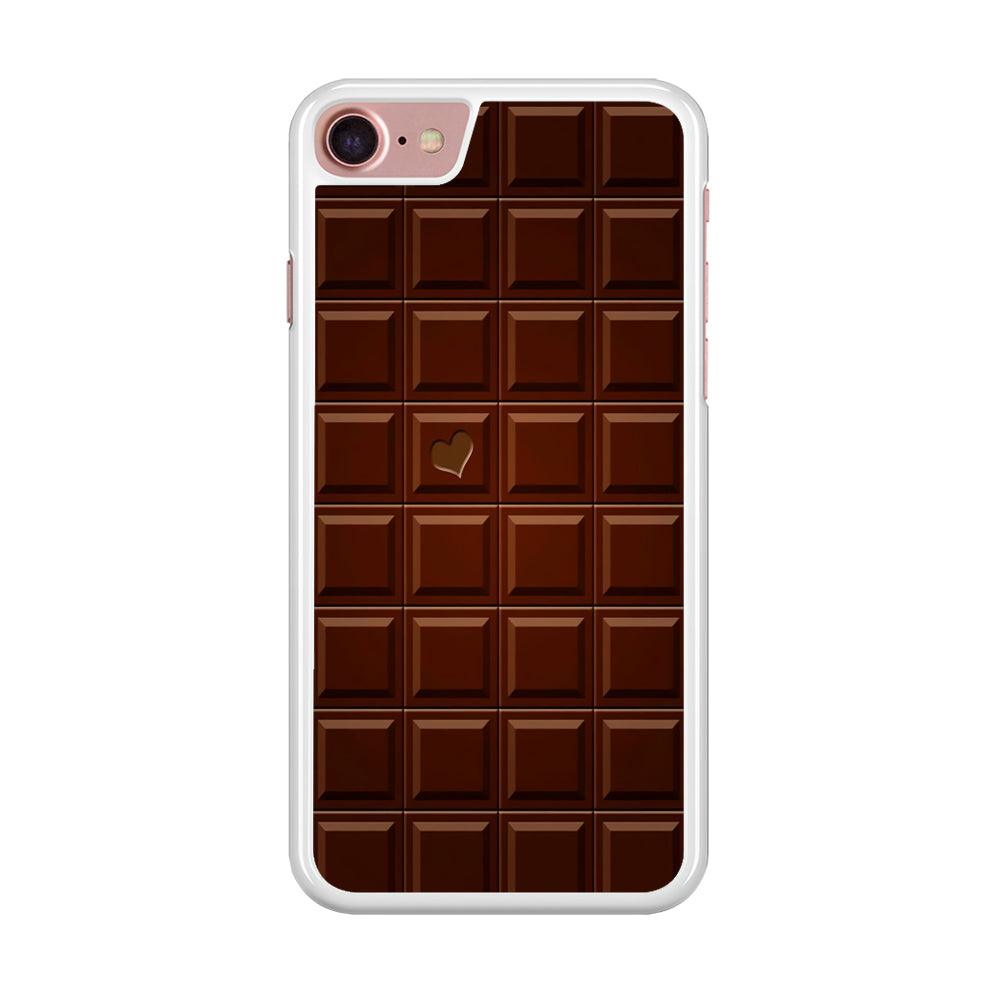 Sweet Chocolate iPhone 8 Case-Rubber / White (2D Case)-Xtracase
