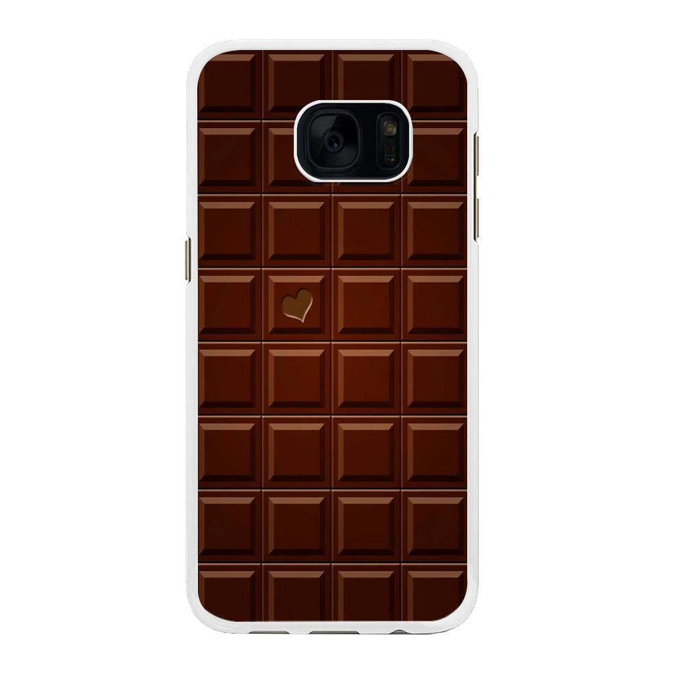 Sweet Chocolate Samsung Galaxy S7 Edge Case-Rubber / White (2D Case)-Xtracase