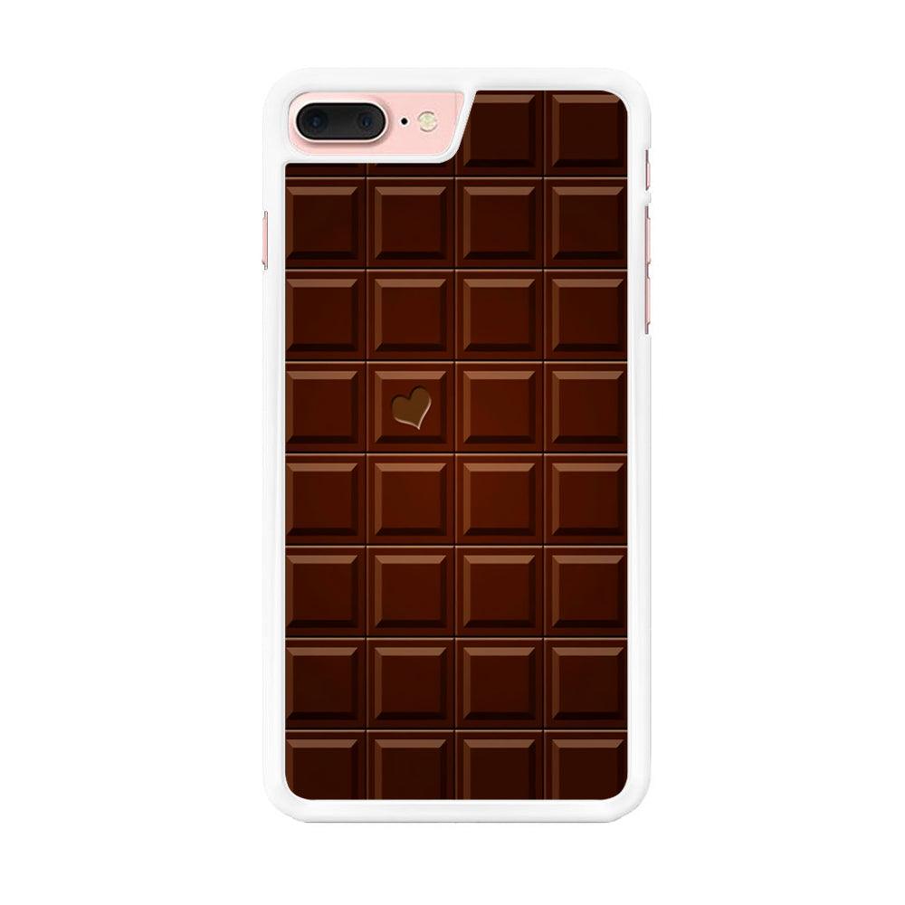 Sweet Chocolate iPhone 7 Plus Case-Rubber / White (2D Case)-Xtracase