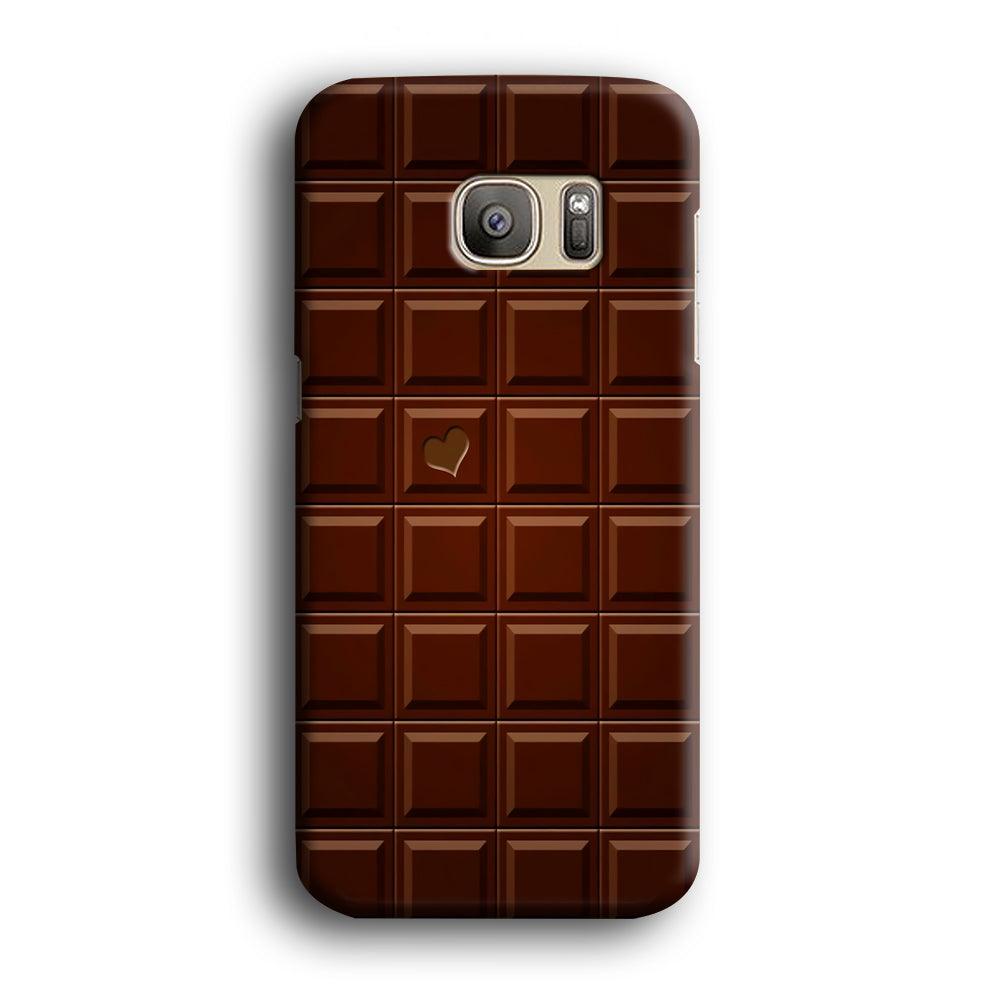 Sweet Chocolate Samsung Galaxy S7 Edge Case-Plastic / Full Wrap (3D Case)-Xtracase