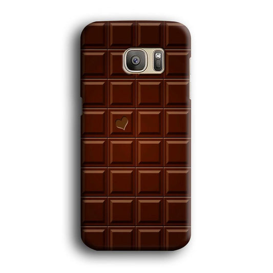 Sweet Chocolate Samsung Galaxy S7 Edge Case-Plastic / Full Wrap (3D Case)-Xtracase