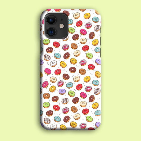 Sweet Donuts Pattern 001 iPhone 12 Case-Plastic / Full Wrap (3D Case)-Xtracase