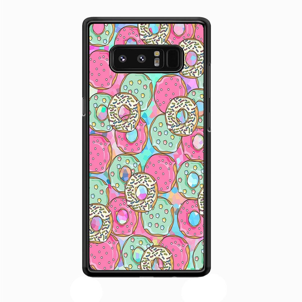 Sweet Donuts Pattern 002 Samsung Galaxy Note 8 Case-Plastic / Full Wrap (3D Case)-Xtracase