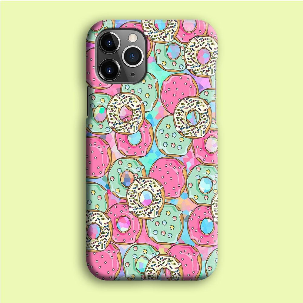 Sweet Donuts Pattern 002 iPhone 12 Pro Case-Plastic / Full Wrap (3D Case)-Xtracase