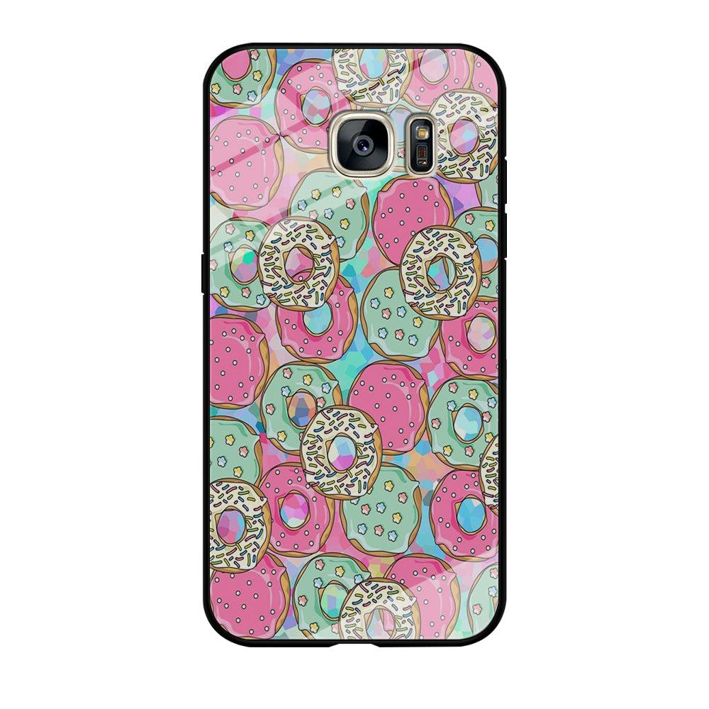 Sweet Donuts Pattern 002 Samsung Galaxy S7 Edge Case-Tempered Glass Case-Xtracase