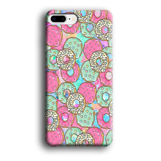 Sweet Donuts Pattern 002 iPhone 8 Plus Case-Plastic / Full Wrap (3D Case)-Xtracase