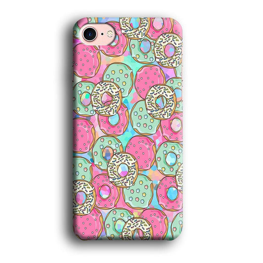 Sweet Donuts Pattern 002 iPhone 8 Case-Plastic / Full Wrap (3D Case)-Xtracase