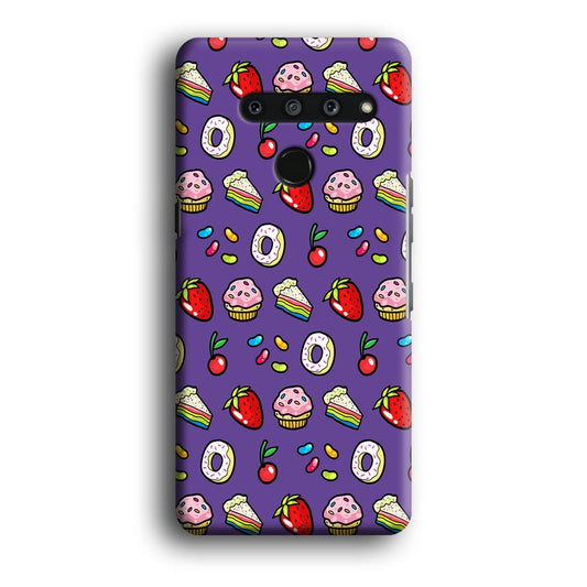 Sweet Cake Doodle Purple LG V50 3D Case-Xtracase