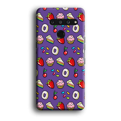Sweet Cake Doodle Purple LG V50 3D Case