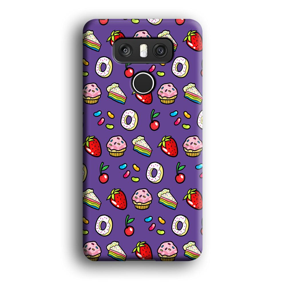 Sweet Cake Doodle Purple LG G6 3D Case-Xtracase