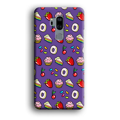 Sweet Cake Doodle Purple LG G7 ThinQ 3D Case