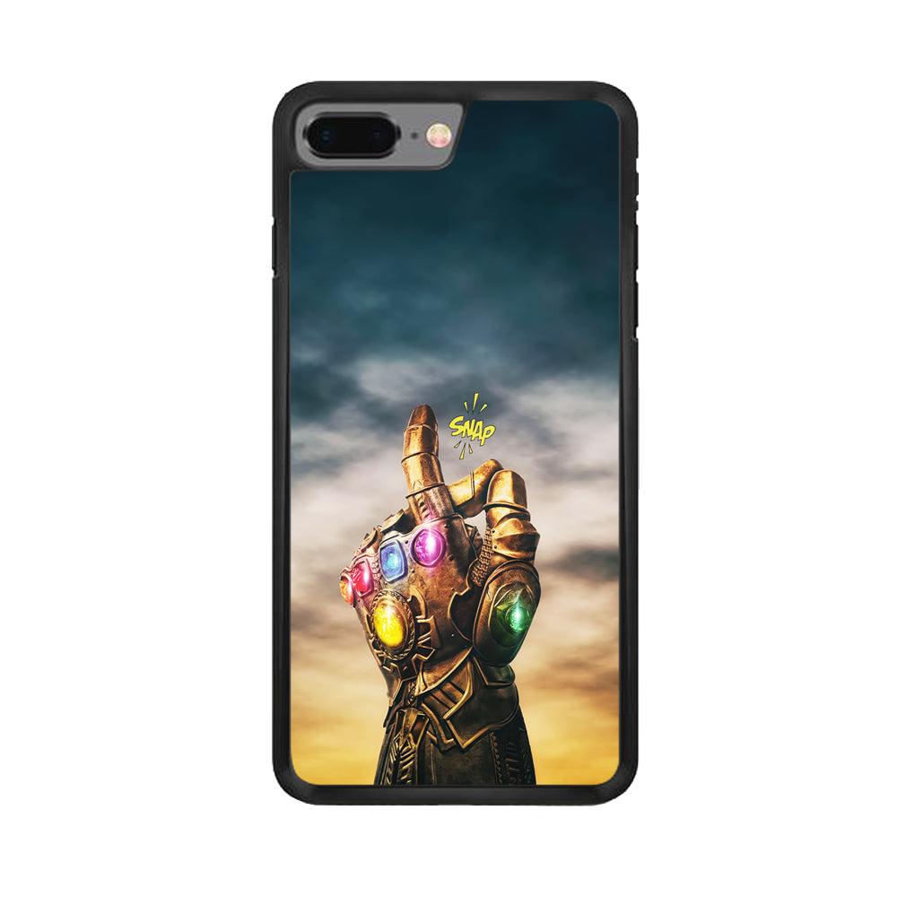 Thanos Finger Snap iPhone 8 Plus Case-Rubber / Black (2D Case)-Xtracase
